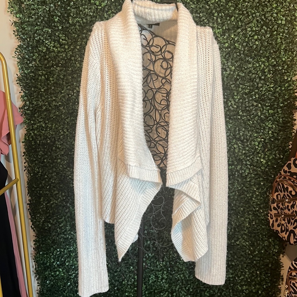 Express cream sweater cardigan